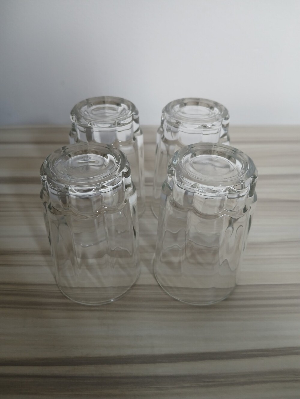 Vintage Clear Glass Juice Glasses Cups Set of 4 - Picture 6 of 15